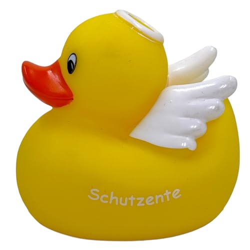 Badeente Quietscheente Badewannenspielzeug (Ente Schutzengel) von MIK funshopping