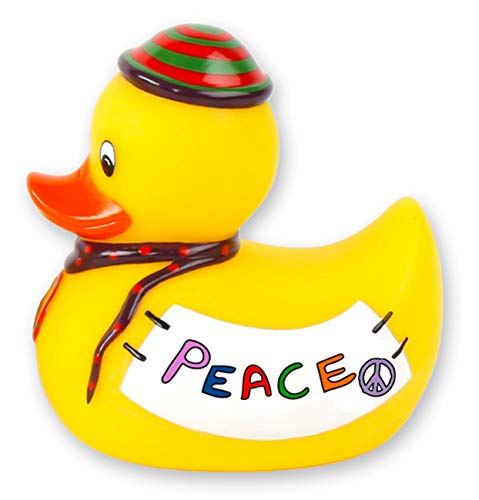 MIK funshopping Badeente Quietscheente Badewannenspielzeug (Ente Peace) von MIK funshopping
