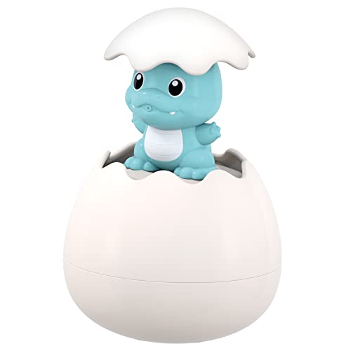 3 in 1 Dinosaur Egg Baby Bath Toy with Water Gun Shower and Floating Function,Bath tub Pool Toy Fun Hatching Egg, for Toddler Boys and Girls von MILESTAR