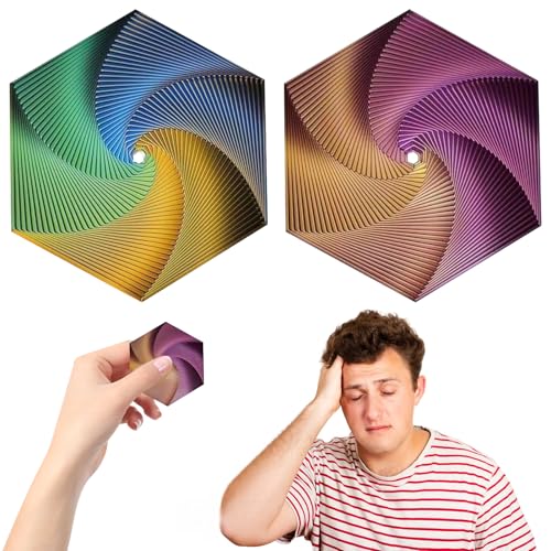 MILIAFLICK Hexagon Fidget Toy, 3D Fidget Hexagon Spielzeug,Fidget Toys Kinder, Fractal Fidget Hexagon Toy, Sensorik Spielzeug für Kids Adults Angst Stresslinderung von MILIAFLICK