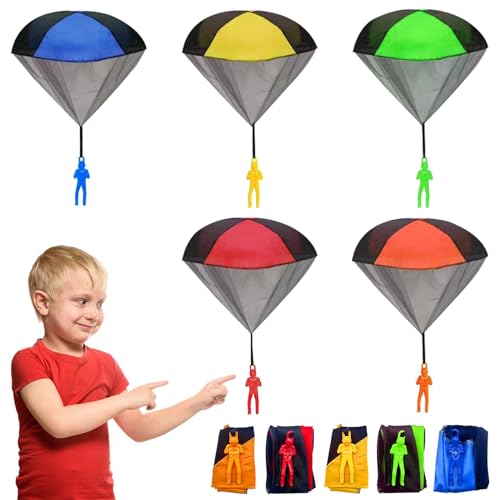 MILIAFLICK Fallschirmspringer Spielzeug Fallschirm Camping Spielzeug Kinder Draußen Garten Spielzeug Mini Fallschirmspringer Outdoor Flugspielzeug Fallschirm Draußen Fallschirm Wurfspiel (B) von MILIAFLICK