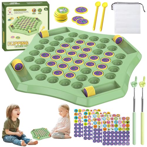 MILIAFLICK Schachspiel Schach Spie Motorikspielzeug Family Brettspiele Animal Fruit 2–4 Spieler Gedächtnisspiele Kinder Lernspielzeug Schachbrett Geburtstagsgeschenke für Kinder Erwachsene Party von MILIAFLICK