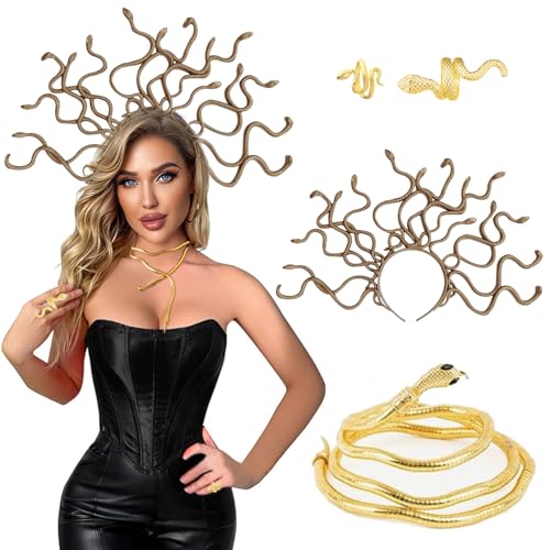 MILIAFLICK Medu-sa Kopfschmuck Medu-sa Kostüm Damen Karneval Haarschmuck Schlangen Kopfschmuck Medu-sa Haarreif Medu-sa Headpiece Karneval Kostüm Medu-sa Kopfschmuck Haarschmuck für Frauen MILIAFLICK Medu-sa Kopfschmuck Medu-sa Kostüm Damen Karneval Haarschmuck Schlangen Kopfschmuck Medu-sa Haarreif Medu-sa Headpiece Karneval Kostüm Medu-sa Kopfschmuck Haarschmuck für Frauen von MILIAFLICK