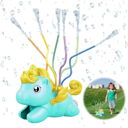 MILIAFLICK Wassersprinkler Kinder Wasserspielzeug Kinder Outdoor Sprinkler Rasensprenger Kinder Outdoor Wassersprinkler Kinder Wassersprinkler für Kinder Sommer Sprinkler Spielzeug im Einhorn von MILIAFLICK