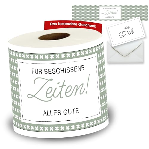 Besondere Karte „Schlechte Zeiten“ zum Geburtstag, Gute Besserung, Krankheit, Party, Motivation (Banderole) für Mann, Frau, Freund, Freundin, Kollege, Kollegin von MILINDO