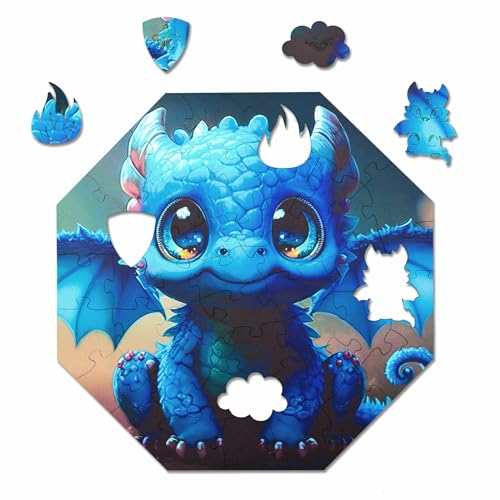 Milliwood Holzpuzzle - Diego Dragon - 46 Teile - Puzzle Winter ab 10 Jahren - Mandala Puzzle für Erwachsene und Kinder - Jigsaw Puzzle aus Holz 29x29 cm - Puzzle Natur mit Holz Geschenkbox Milliwood Holzpuzzle - Diego Dragon - 46 Teile - Puzzle Winter ab 10 Jahren - Mandala Puzzle für Erwachsene und Kinder - Jigsaw Puzzle aus Holz 29x29 cm - Puzzle Natur mit Holz Geschenkbox von MILLIWOOD