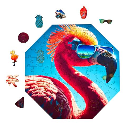 Milliwood Holzpuzzle - Cool Flamingo - 90 Teile - Puzzle Winter ab 5 Jahren - Mandala Puzzle für Erwachsene und Kinder - Jigsaw Puzzle aus Holz 34x34 cm - Puzzle Natur mit Holz Geschenkbox Milliwood Holzpuzzle - Cool Flamingo - 90 Teile - Puzzle Winter ab 5 Jahren - Mandala Puzzle für Erwachsene und Kinder - Jigsaw Puzzle aus Holz 34x34 cm - Puzzle Natur mit Holz Geschenkbox von MILLIWOOD