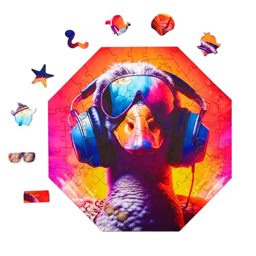 Milliwood Holzpuzzle - Techno Goose - 90 Teile - Puzzle Winter ab 5 Jahren - Mandala Puzzle für Erwachsene und Kinder - Jigsaw Puzzle aus Holz 34x34 cm - Puzzle Natur mit Holz Geschenkbox Milliwood Holzpuzzle - Techno Goose - 90 Teile - Puzzle Winter ab 5 Jahren - Mandala Puzzle für Erwachsene und Kinder - Jigsaw Puzzle aus Holz 34x34 cm - Puzzle Natur mit Holz Geschenkbox von MILLIWOOD