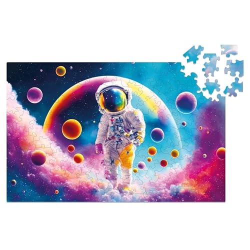 Milliwood Serie Galaxies - Spaceman Set - Puzzles für die ganze Familie - Großer Spaß für alle Altersgruppen - Unregelmäßig geformte Puzzles, 34x22,5cm, 150 Teile von MILLIWOOD