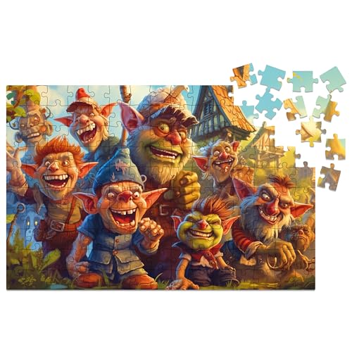 Milliwood Serie Secret Stories - Goblins Set - Puzzle für die ganze Familie - Puzzle voller Magie - Klassisch geformtes Puzzle, 34x22,5cm, 150 Elemente von MILLIWOOD