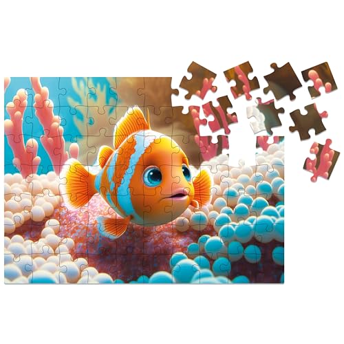 Milliwood Serie Yuppie Cutie - Clownfisch Set - Niedliche Puzzles für die ganze Familie - Unterhaltung für Groß und Klein - Klassisch geformtes Puzzle, 28,5x21cm, 70 Teile von MILLIWOOD