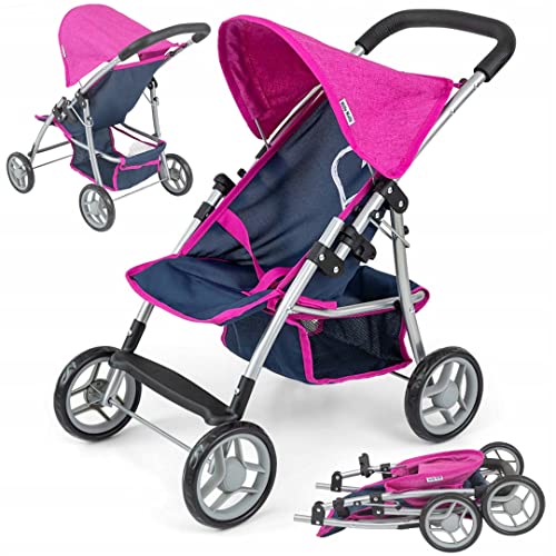 Milly Mally Puppenwagen Natalie klappbar, für Mädchen ab 3 Jahren, mit Verdeck, Schaumrädern, Gurten Prestige Navy Milly Mally Puppenwagen Natalie klappbar, für Mädchen ab 3 Jahren, mit Verdeck, Schaumrädern, Gurten Prestige Navy von Milly Mally