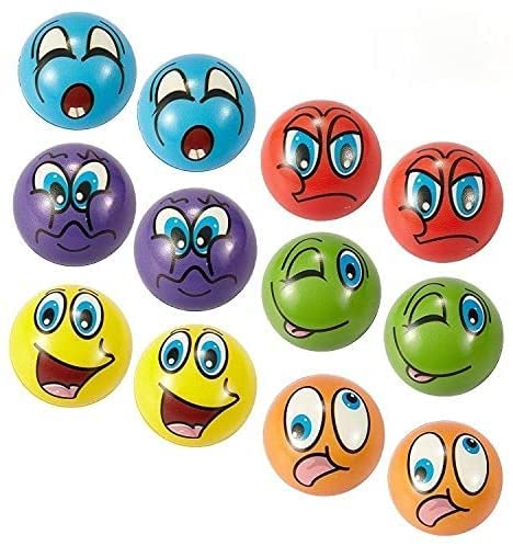 MIMIEYES Gesicht Squeeze Bälle, Finger Übung/Stress Relief Emotionale Spielzeug (12 Stück) von MIMIEYES