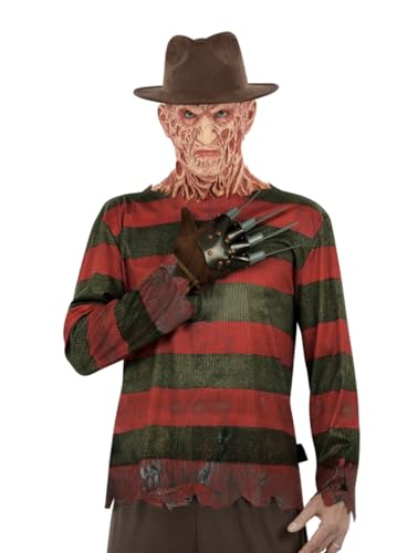 MIMIKRY 3-TLG. Freddy Krueger Set Shirt Klingen-Handschuh Fedora Hut A Nightmare On Elmstreet Horror Halloween Killer Mörder, Größe:M MIMIKRY 3-TLG. Freddy Krueger Set Shirt Klingen-Handschuh Fedora Hut A Nightmare On Elmstreet Horror Halloween Killer Mörder, Größe:M von MIMIKRY