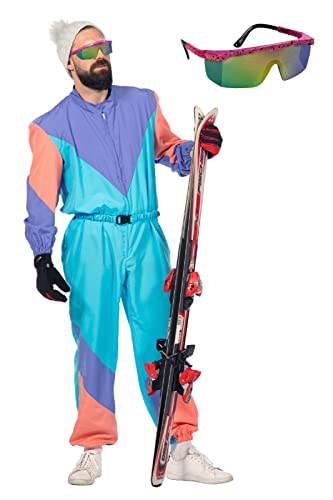 MIMIKRY 80er Jahre Retro Ski-Anzug Herren-Kostüm inkl. Brille Overall Einteiler Trash Bad Taste Apres Ski, Größe:50 MIMIKRY 80er Jahre Retro Ski-Anzug Herren-Kostüm inkl. Brille Overall Einteiler Trash Bad Taste Apres Ski, Größe:50 von MIMIKRY