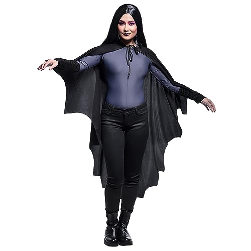 MIMIKRY Damen Fledermaus Cape Vampir Halloween-Kostüm Fledermausflügel Umhang Kostümzubehör MIMIKRY Damen Fledermaus Cape Vampir Halloween-Kostüm Fledermausflügel Umhang Kostümzubehör von MIMIKRY