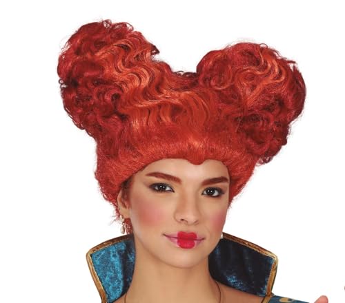 MIMIKRY Damen Perücke Herzform Rotbraun Herzkönigin Alice im Wunderland Königin Renaissance Rokoko Barock von MIMIKRY