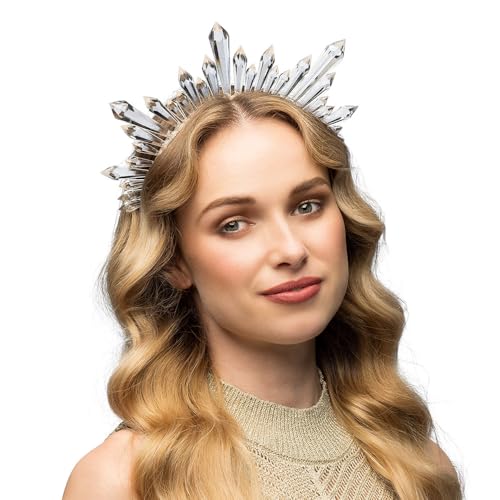 MIMIKRY Diadem Saphira mit Eiskristallen Kopfschmuck Krone Tiara Haarreif Kopfschmuck Heiligenschein Göttin Schnee-Königin MIMIKRY Diadem Saphira mit Eiskristallen Kopfschmuck Krone Tiara Haarreif Kopfschmuck Heiligenschein Göttin Schnee-Königin von MIMIKRY