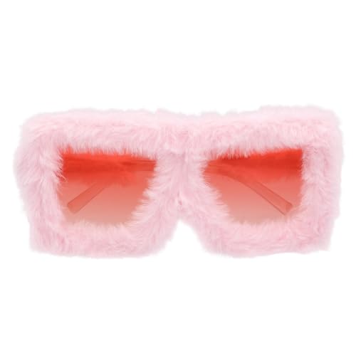 MIMIKRY Flauschige Plüschbrille Rosa - Lustige Partybrille mit Kunstfell - Brille für Motto-Party, Kostüm, Fasching, Festival - Accessoire Damen Herren MIMIKRY Flauschige Plüschbrille Rosa - Lustige Partybrille mit Kunstfell - Brille für Motto-Party, Kostüm, Fasching, Festival - Accessoire Damen Herren von MIMIKRY
