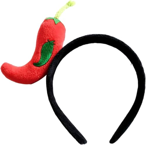 MIMIKRY Haarreif mit Obst | Gemüse - Kostüm-Accessoire mit Plüsch-Frucht - Kopfschmuck für Damen & Kinder - Karneval, Mottoparty, Festival, Sommerparty, Variante:Chili MIMIKRY Haarreif mit Obst | Gemüse - Kostüm-Accessoire mit Plüsch-Frucht - Kopfschmuck für Damen & Kinder - Karneval, Mottoparty, Festival, Sommerparty, Variante:Chili von MIMIKRY