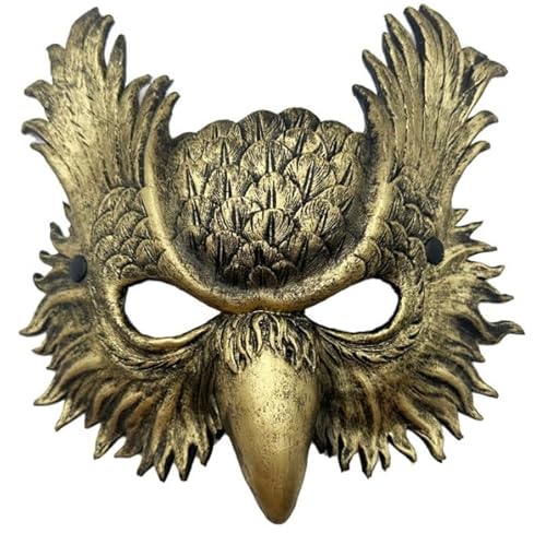 MIMIKRY Halbmaske gespenstische Eule böser Uhu Vogel Maskenball Eulenmaske Commedia dell'arte Halloween, Farbe:Gold MIMIKRY Halbmaske gespenstische Eule böser Uhu Vogel Maskenball Eulenmaske Commedia dell'arte Halloween, Farbe:Gold von MIMIKRY