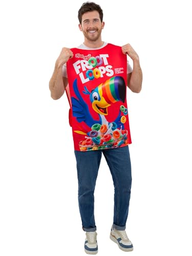 MIMIKRY Frühstücksflocken Packung Unisex Kostüm Zerealien Müslischachtel lustig Damen Herren Straßenkarneval, Variante:F. Loops von MIMIKRY
