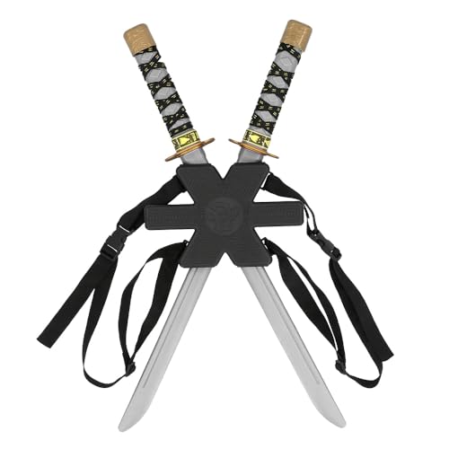 MIMIKRY Kleines Ninja Katana Set mit Doppelschwert und Holster 52 cm Kostüm-Zubehör von MIMIKRY