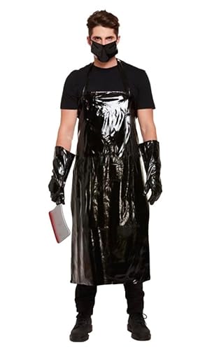 MIMIKRY Schlächter Set Halloween Herren-Kostüm Lack Schwarz Butcher Horror Serien-Mörder Serien-Killer MIMIKRY Schlächter Set Halloween Herren-Kostüm Lack Schwarz Butcher Horror Serien-Mörder Serien-Killer von MIMIKRY