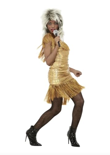 MIMIKRY Tina Kleid mit Fransen Gold Disco 70s Damen-Kostüm 70er Jahre Minikleid, Größe:M MIMIKRY Tina Kleid mit Fransen Gold Disco 70s Damen-Kostüm 70er Jahre Minikleid, Größe:M von MIMIKRY