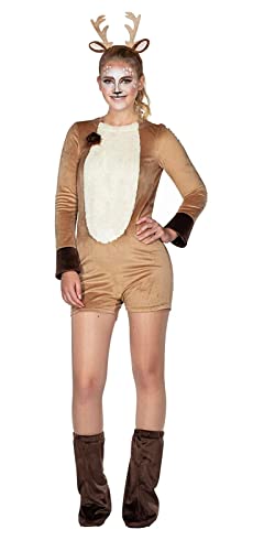 MIMIKRY Weiches Rehkitz Damen Kostüm Jumpsuit Schwanz Stulpen Nicki Teddy Bambi Reh, Größe:36 MIMIKRY Weiches Rehkitz Damen Kostüm Jumpsuit Schwanz Stulpen Nicki Teddy Bambi Reh, Größe:36 von MIMIKRY