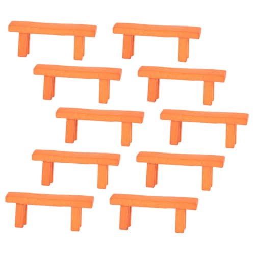 MINAOLULUS 10Stücke Miniaturhocker Teilig Resin Mini Möbel für Puppenhaus Bastelprojekte Dekoration von Miniaturszenen Lebendige Details und Natürliche Textur von MINAOLULUS