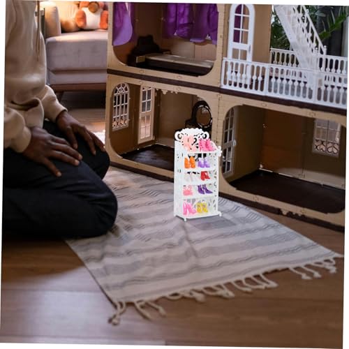 MINAOLULUS 1Satz Schuhregal Kunststoff für Puppenhäuser Dekoratives Möbelstück mit Schuhen für Mini Schlafzimmer und Esszimmer Langlebig und Platzsparend MINAOLULUS 1Satz Schuhregal Kunststoff für Puppenhäuser Dekoratives Möbelstück mit Schuhen für Mini Schlafzimmer und Esszimmer Langlebig und Platzsparend von MINAOLULUS