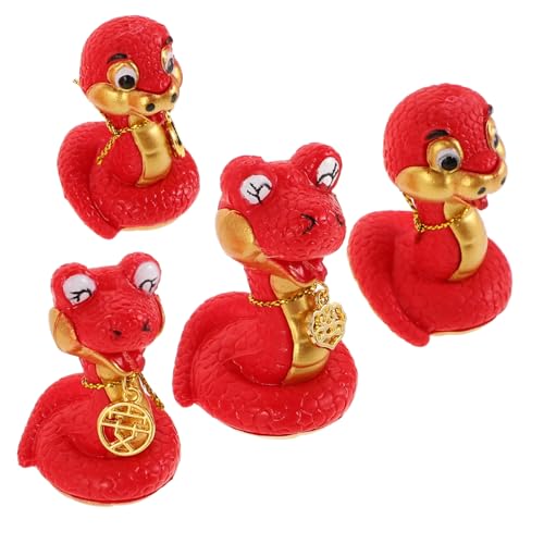 MINAOLULUS 4stücke Teiliges Glücksschlange Figurine Chinesisches Neujahr Snake Year Feng Shui Ornament Für Auto Armaturenbrett Vielseitige Heimdekoration Und Kuchendekoration MINAOLULUS 4stücke Teiliges Glücksschlange Figurine Chinesisches Neujahr Snake Year Feng Shui Ornament Für Auto Armaturenbrett Vielseitige Heimdekoration Und Kuchendekoration von MINAOLULUS