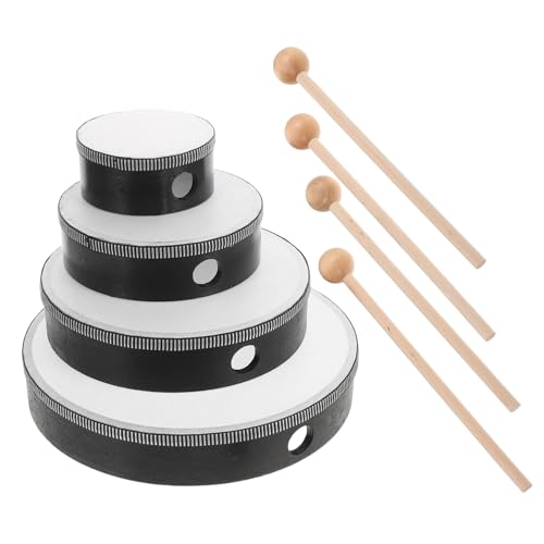 MINAOLULUS 4sätze Handtrommel Für Junge Mädchen Teiliges Percussion Instrument Aus Natürlichem Holz Orff Musikspielzeug Für Frühe Und Musikalische Ausdrucksweise Strapazierfähiges MINAOLULUS 4sätze Handtrommel Für Junge Mädchen Teiliges Percussion Instrument Aus Natürlichem Holz Orff Musikspielzeug Für Frühe Und Musikalische Ausdrucksweise Strapazierfähiges von MINAOLULUS