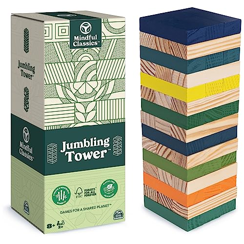 Mindful Classics, Jumbling Tower Nachhaltige Holzblöcke Tumbling Toppling Bambus Holz Party Stapelspiel für Erwachsene und Kinder ab 8 Jahren Mindful Classics, Jumbling Tower Nachhaltige Holzblöcke Tumbling Toppling Bambus Holz Party Stapelspiel für Erwachsene und Kinder ab 8 Jahren von MINDFUL CLASSICS