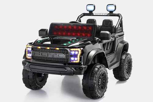 Elektroauto für Kinder,12V Kinderauto Elektro mit 2,4G-Fernbedienung & MP3 & Musik & Hupe & Scheinwerfer,Doppelt Elektro Auto für Kinder ab 3 Jahren von MINENICE