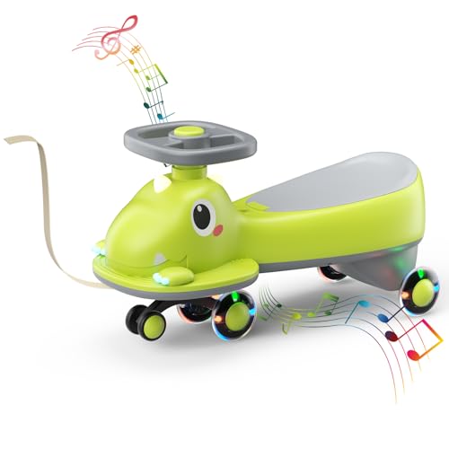 Kinder Elektroauto mit Music,für Drinnen und Draußen, Anti-Rollover Swing-Auto, Dinosaurierform Kinderfahrzeug belastbar bis zu 50 kg, Rutschfahrzeug für Kinder ab 1 Jahr Kinder Elektroauto mit Music,für Drinnen und Draußen, Anti-Rollover Swing-Auto, Dinosaurierform Kinderfahrzeug belastbar bis zu 50 kg, Rutschfahrzeug für Kinder ab 1 Jahr von MINENICE
