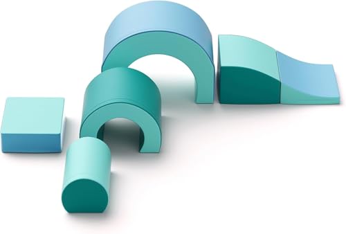 MINENICE 5 Schaumstoff-Bausteine, Kletterblöcke für Kinder, Krabbelplätze im Innenbereich, Lernziegel zum Klettern, Spiele für Kinderzimmer, Blau MINENICE 5 Schaumstoff-Bausteine, Kletterblöcke für Kinder, Krabbelplätze im Innenbereich, Lernziegel zum Klettern, Spiele für Kinderzimmer, Blau von MINENICE