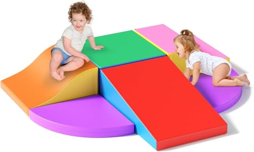 MINENICE 6-teiliges weiches Kletter- und Krabbelspielset aus Schaumstoff, modulare Klettersteine aus PU-Leder für Kleinkinder, pädagogisches Kletterspielzeug für Kinder, Indoor/Outdoor MINENICE 6-teiliges weiches Kletter- und Krabbelspielset aus Schaumstoff, modulare Klettersteine aus PU-Leder für Kleinkinder, pädagogisches Kletterspielzeug für Kinder, Indoor/Outdoor von MINENICE