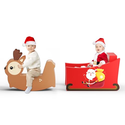 MINENICE Form-Upgrade-Schaumstoff-Kletterblöcke, weiches Schaumstoff-Spielzeugset, kann zu Sitzstühlen zusammengebaut Werden, Weihnachtsstil, Spielplatz (7p-Weihnachten-bunt) von MINENICE