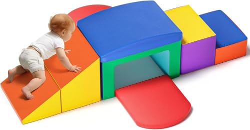 MINENICE Kinder Schaumstoffbausteine, große Schaumstoffbausteine, Indoor-Kletterblöcke, Kinderklettergerüste (Bunt) von MINENICE