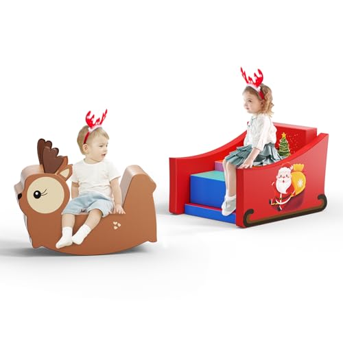 Weiches Schaumstoff-Spielset für Kinder, Indoor-Kletterer, Spielstrukturen, pädagogisches Spielen für Kleinkinder, Kletter- und Krabbelschaumstoff-Spiel, Aktivitätsspielzeug für Kinder (JM326) von MINENICE