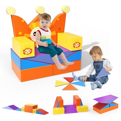 Weiches Schaumstoff-Spielset für Kinder, Indoor-Kletterer, Spielstrukturen, pädagogisches Spielen für Kleinkinder, Kletter- und Krabbelschaumstoff-Spiel, Aktivitätsspielzeug für Kinder (JM327) von MINENICE