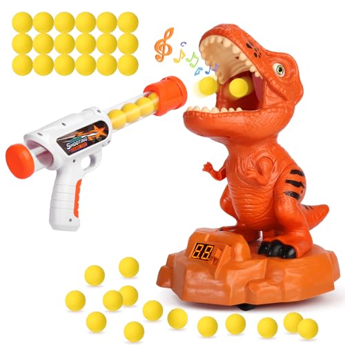 MINGPINHUIUS Dinosaurier Schießspiel Spielzeug für Kinder - Bewegliches Dinosaurier Zielschießspiele im Garten mit Luftpumpenpistole und Eva-Bällen, Jungen und Mädchen MINGPINHUIUS Dinosaurier Schießspiel Spielzeug für Kinder - Bewegliches Dinosaurier Zielschießspiele im Garten mit Luftpumpenpistole und Eva-Bällen, Jungen und Mädchen von MINGPINHUIUS
