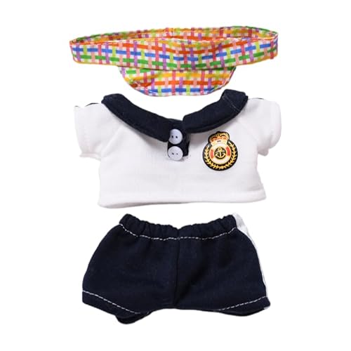 15 cm - 17 cm Puppenkleidung, geeignet für Labubu, 17 cm, 15 cm, Puppenzubehör, sitzend, keine Puppe, Kleidung, 1 T-Shirt, 1 Hose, 1 Hut, ein schwarzes T-Shirt und Hosenanzug und ein roter karierter 15 cm - 17 cm Puppenkleidung, geeignet für Labubu, 17 cm, 15 cm, Puppenzubehör, sitzend, keine Puppe, Kleidung, 1 T-Shirt, 1 Hose, 1 Hut, ein schwarzes T-Shirt und Hosenanzug und ein roter karierter von MINGSOLDIER
