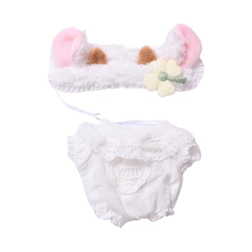 15 cm - 17 cm Puppenkleidung, geeignet für Labubu 17 cm 15 cm Puppenzubehör, sitzend, keine Puppe, Kleidung, 1 weißer Spitzen-Overall + 1 Lamm-Kopfbedeckung, kleines Lammblumen-Set 15 cm - 17 cm Puppenkleidung, geeignet für Labubu 17 cm 15 cm Puppenzubehör, sitzend, keine Puppe, Kleidung, 1 weißer Spitzen-Overall + 1 Lamm-Kopfbedeckung, kleines Lammblumen-Set von MINGSOLDIER