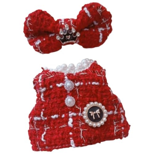 17 cm Puppenkleidung, geeignet für 17 cm große Labubu-Puppenzubehör, sitzend 1 Kleid + 1 Schleife, keine Puppe 17 cm Puppenkleidung, geeignet für 17 cm große Labubu-Puppenzubehör, sitzend 1 Kleid + 1 Schleife, keine Puppe von MINGSOLDIER