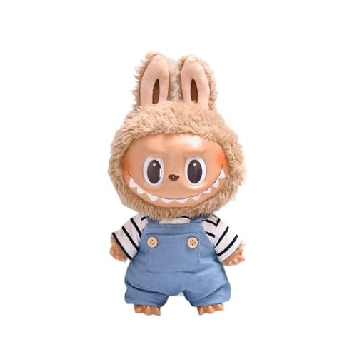 38 cm Puppenkleidung, geeignet für 38 cm große Labubu-Puppen, Zubehör, 1 Hut + 1 Schuhe + 1 Hemd + 1 Strampler, keine Puppe 38 cm Puppenkleidung, geeignet für 38 cm große Labubu-Puppen, Zubehör, 1 Hut + 1 Schuhe + 1 Hemd + 1 Strampler, keine Puppe von MINGSOLDIER