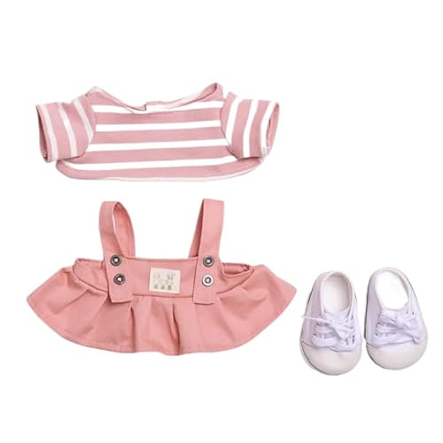 38 cm Puppenkleidung, geeignet für 38 cm große Labubu-Puppen, Zubehör, 1 Kleid + 1 Hemd + 1 Schuhe, keine Puppe von MINGSOLDIER