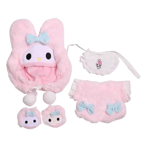 38 cm Puppenkleidung, geeignet für 38 cm große Labubu-Puppen, Zubehör, 1 Strampler, 1 Schal, 1 Schuhe, 1 Mütze, keine Puppe 38 cm Puppenkleidung, geeignet für 38 cm große Labubu-Puppen, Zubehör, 1 Strampler, 1 Schal, 1 Schuhe, 1 Mütze, keine Puppe von MINGSOLDIER